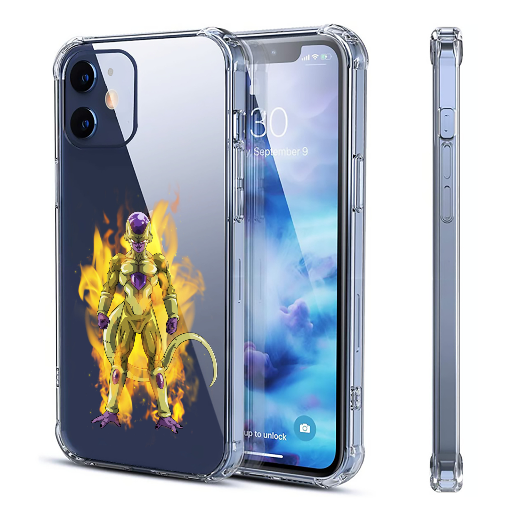 （画像用） ドラゴンボール フリーザ DRAGON BALL Frieza 【iPhone 12シリーズ対応】透明スマホケース（クリアソフトケース）